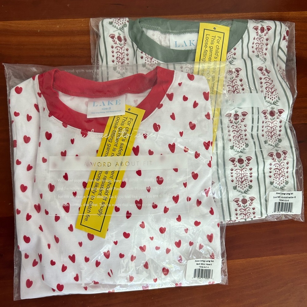 Set of 2 Lake Pajamas Kids Size 8